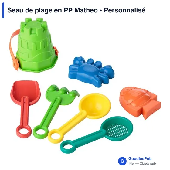Seau de plage personnalisable Matheo avec logo - Image 2