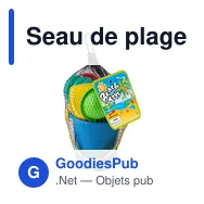 Seau de plage personnalisable Matheo avec logo - Miniature 3