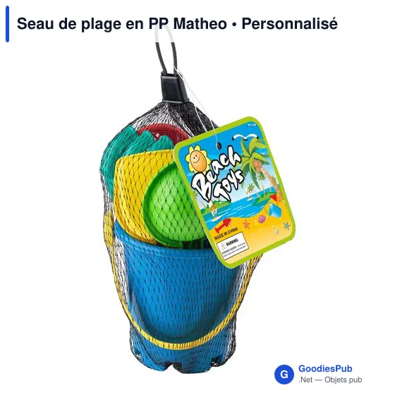 Seau de plage personnalisable Matheo avec logo - Image 3