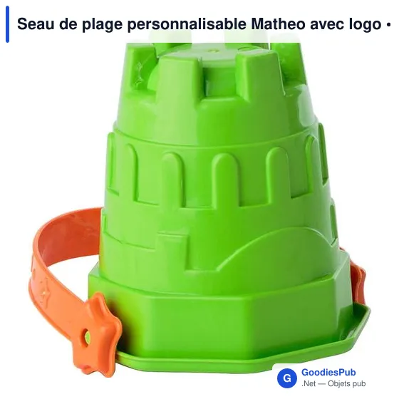 Seau de plage personnalisable Matheo avec logo - Image 4