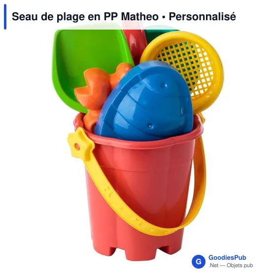 Seau de plage personnalisable Matheo avec logo - Image 5