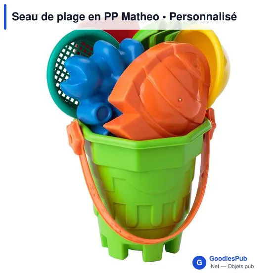 Seau de plage personnalisable Matheo avec logo - Image 6