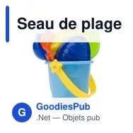 Seau de plage personnalisable Mathilda avec logo - Miniature 1
