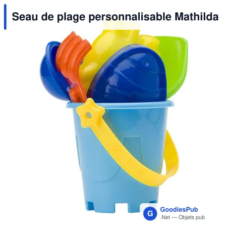 Seau de plage personnalisable Mathilda avec logo