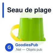 Seau de plage personnalisable Mathilda avec logo - Miniature 3