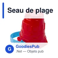 Seau de plage personnalisable Mathilda avec logo - Miniature 5