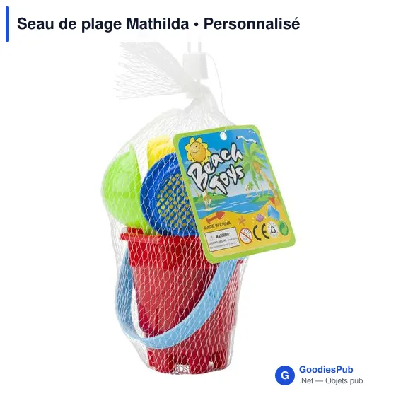 Seau de plage personnalisable Mathilda avec logo - Image 8