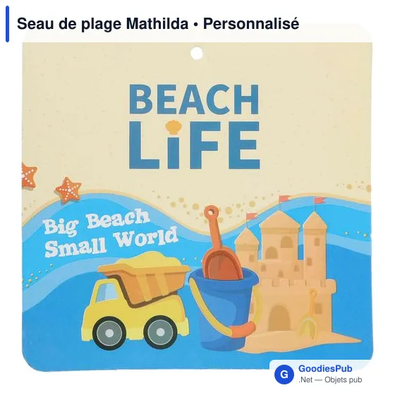Seau de plage personnalisable Mathilda avec logo - Image 9