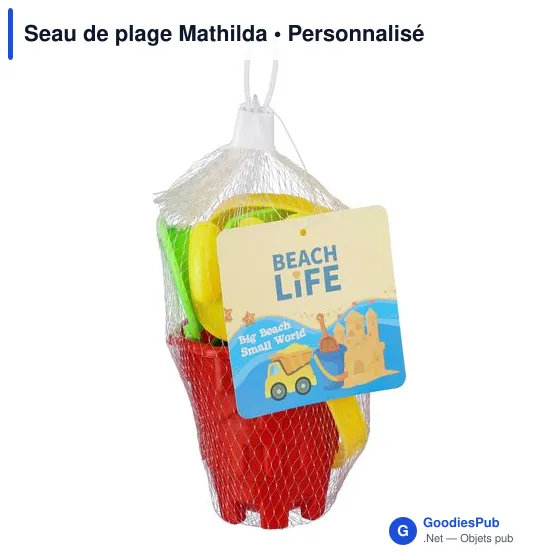 Seau de plage personnalisable Mathilda avec logo - Image 10