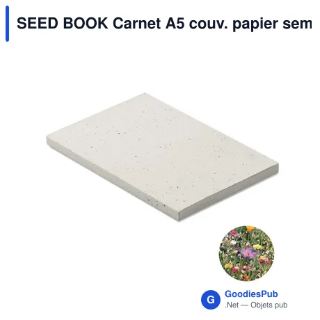 SEED BOOK Carnet A5 couv. papier semence