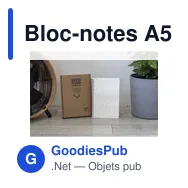 Bloc-notes A5 personnalisable en papier à graines avec logo - Miniature 2