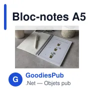 Bloc-notes A5 personnalisable en papier à graines avec logo - Miniature 3
