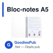 Bloc-notes A5 personnalisable en papier à graines avec logo - Miniature 5