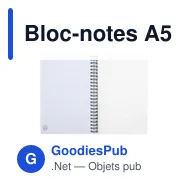 Bloc-notes A5 personnalisable en papier à graines avec logo - Miniature 6