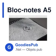 Bloc-notes A5 personnalisable en papier à graines avec logo - Miniature 9