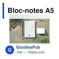 Bloc-notes A5 personnalisable en papier à graines avec logo - Miniature 10