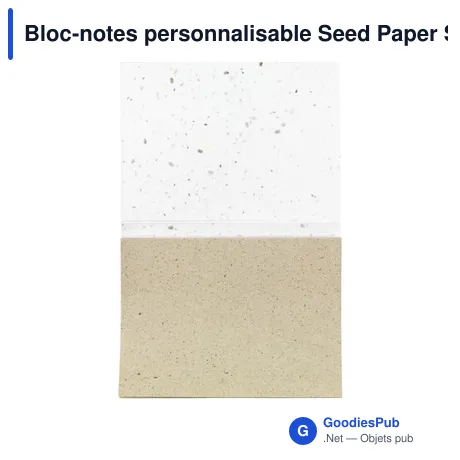Bloc-notes personnalisable Seed Paper Sticky Notes avec logo