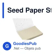 Bloc-notes personnalisable Seed Paper Sticky Notes avec logo - Miniature 2