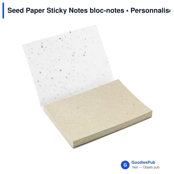 Bloc-notes personnalisable Seed Paper Sticky Notes avec logo - Image 2