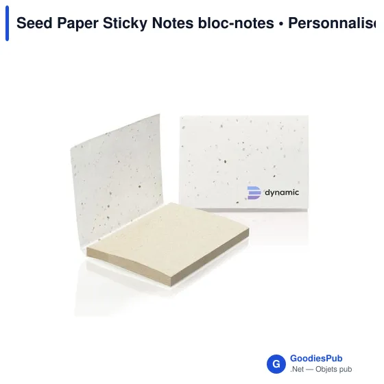 Bloc-notes personnalisable Seed Paper Sticky Notes avec logo - Image 3