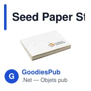 Bloc-notes personnalisable Seed Paper Sticky Notes avec logo - Miniature 6