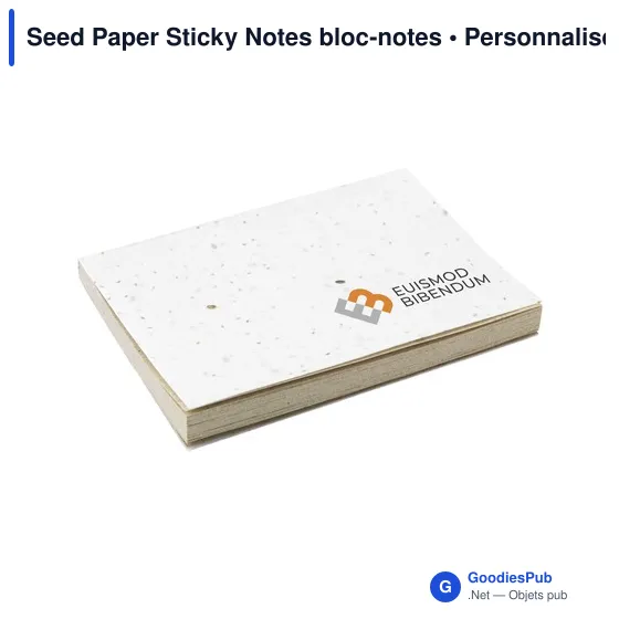 Bloc-notes personnalisable Seed Paper Sticky Notes avec logo - Image 6
