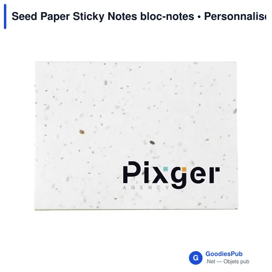 Bloc-notes personnalisable Seed Paper Sticky Notes avec logo - Image 7