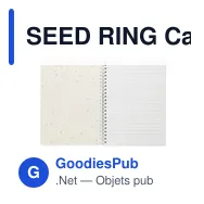 SEED RING Carnet A5 couv. papier semence - Miniature 2