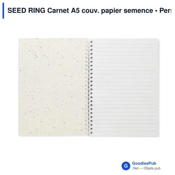 SEED RING Carnet A5 couv. papier semence - Image 2