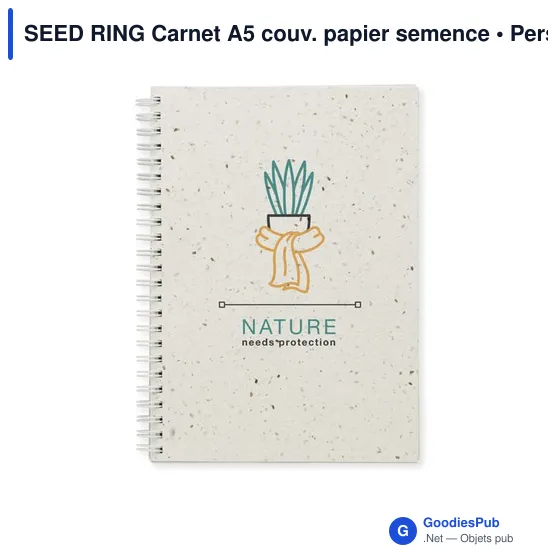 SEED RING Carnet A5 couv. papier semence - Image 4