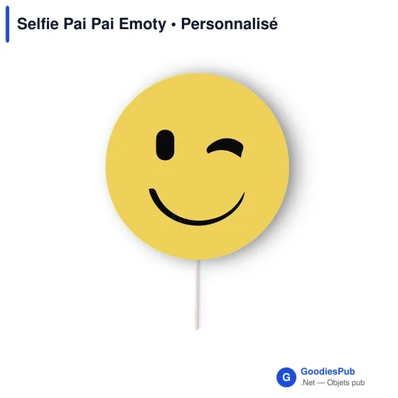 Éventail personnalisable Selfie Pai Pai Emoty avec logo - Image 4