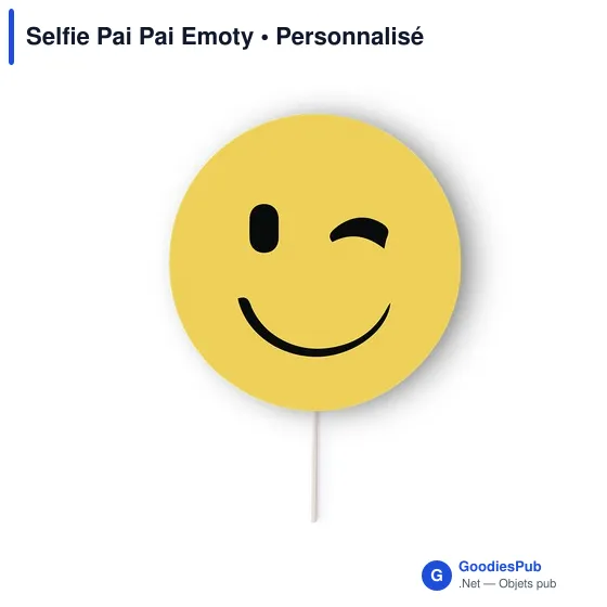 Éventail personnalisable Selfie Pai Pai Emoty avec logo - Image 5