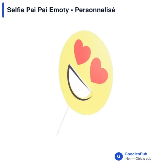 Éventail personnalisable Selfie Pai Pai Emoty avec logo - Image 6