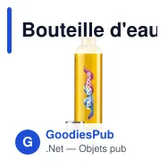 Bouteille d'eau personnalisable Senga 650 ml avec logo - Miniature 1