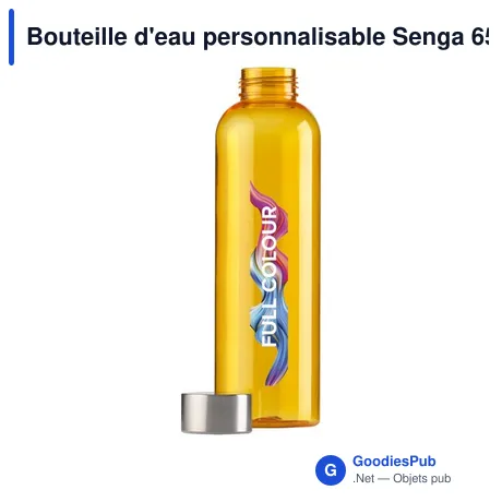 Bouteille d'eau personnalisable Senga 650 ml avec logo