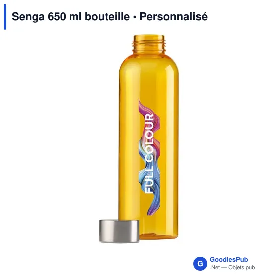 Bouteille d'eau personnalisable Senga 650 ml avec logo - Image 1