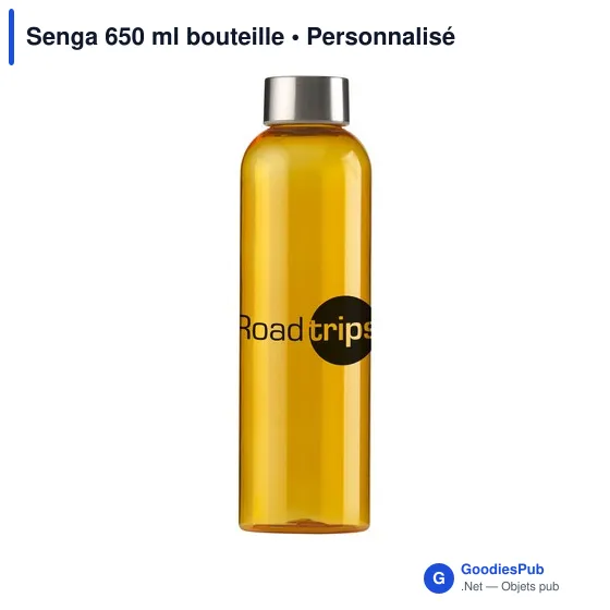 Bouteille d'eau personnalisable Senga 650 ml avec logo - Image 2