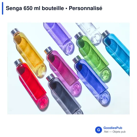Bouteille d'eau personnalisable Senga 650 ml avec logo - Image 3