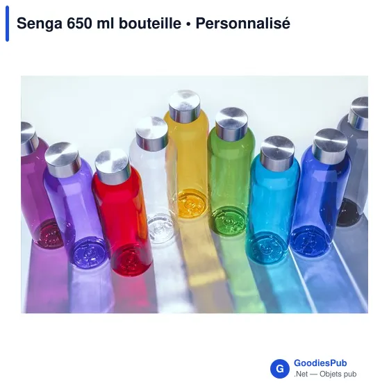Bouteille d'eau personnalisable Senga 650 ml avec logo - Image 4