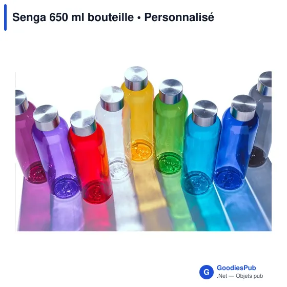 Bouteille d'eau personnalisable Senga 650 ml avec logo - Image 5