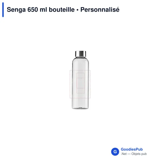 Bouteille d'eau personnalisable Senga 650 ml avec logo - Image 7