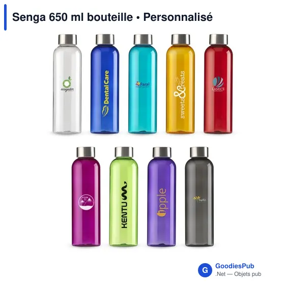 Bouteille d'eau personnalisable Senga 650 ml avec logo - Image 8