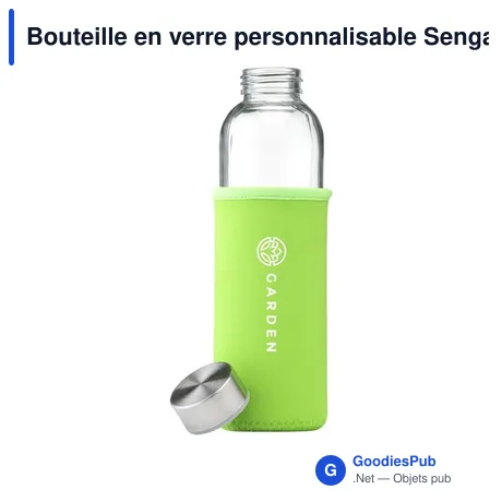 Bouteille en verre personnalisable Senga Glass 500 ml avec logo