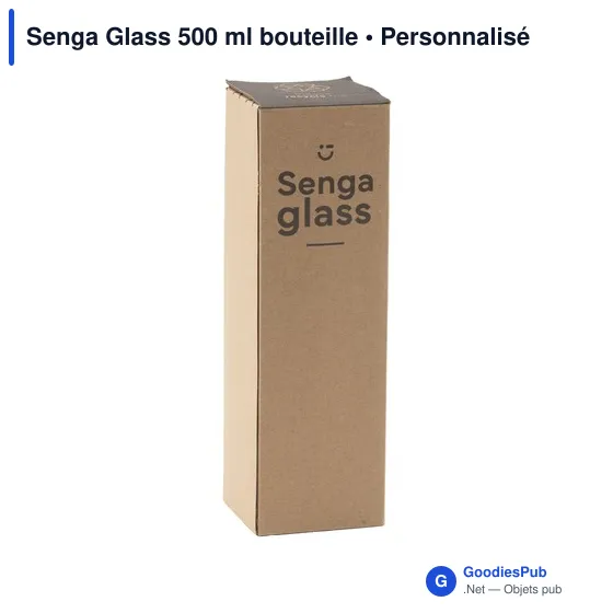 Bouteille en verre personnalisable Senga Glass 500 ml avec logo - Image 12