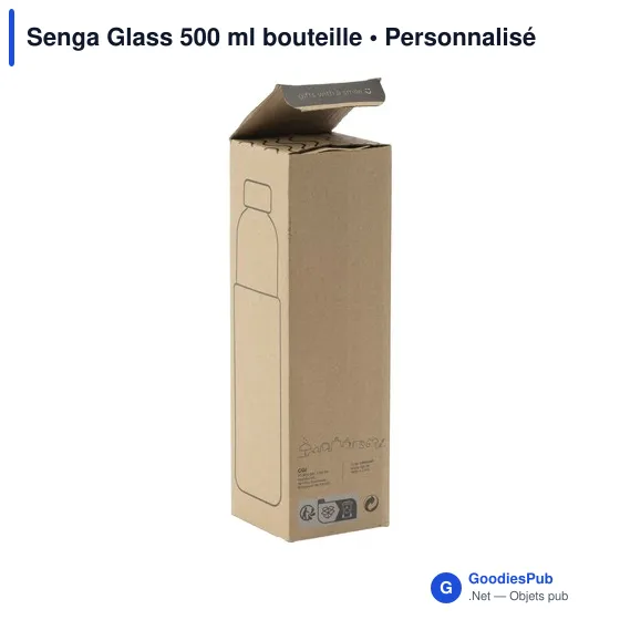 Bouteille en verre personnalisable Senga Glass 500 ml avec logo - Image 3