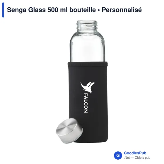 Bouteille en verre personnalisable Senga Glass 500 ml avec logo - Image 5