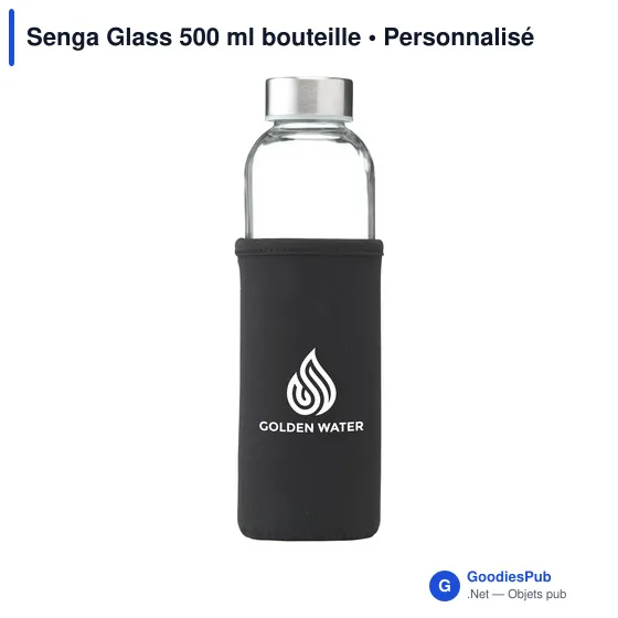 Bouteille en verre personnalisable Senga Glass 500 ml avec logo - Image 9