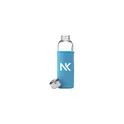 Variante bleu clair - Bouteille en verre personnalisable Senga Glass 500 ml avec logo