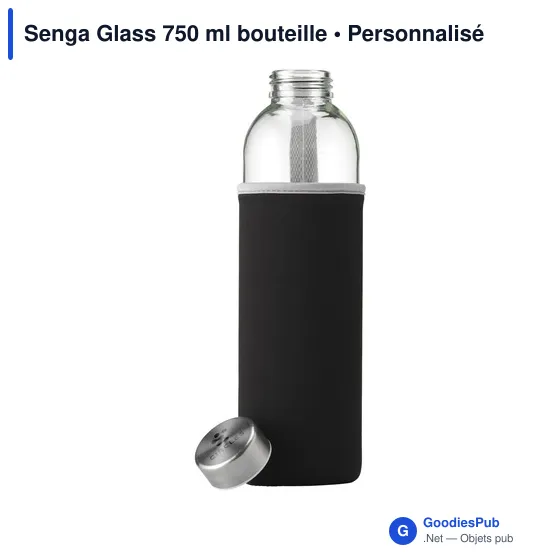 Bouteille en verre personnalisable Senga Glass 750 ml avec logo - Image 3