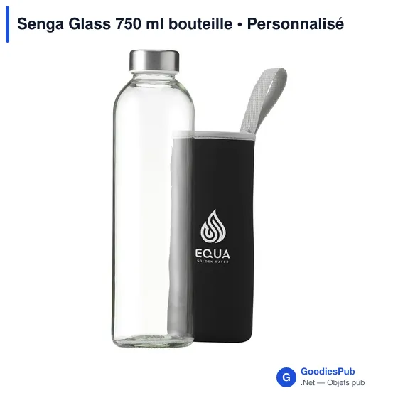 Bouteille en verre personnalisable Senga Glass 750 ml avec logo - Image 4
